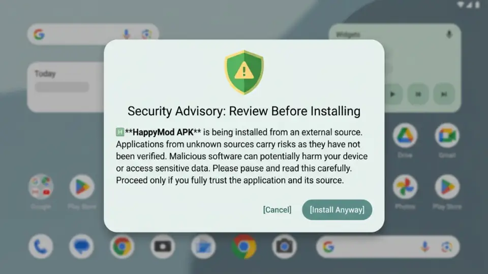 Play Protect style warning pause during sideload install